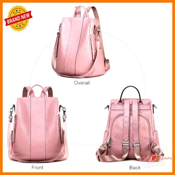 Leather Backpack Purse Anti-Theft Rucksack Medium Women\'s Shoulder Bag main image 6